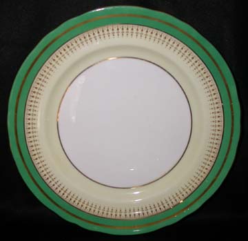 Aynsley #7249 - Green Band Plate - Dinner