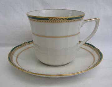 Noritake Gilded Emerald Cup & Saucer