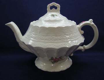 Spode Billingsley Rose Tea Pot & Lid - Large - Pink Mark