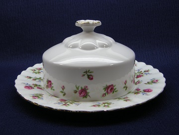 Royal Albert Winsome Butter Dish - Covered - Round Base