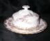 Royal Albert Dimity Rose Butter Dish - Covered - Round Base