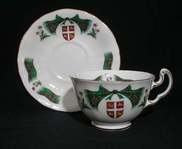 Royal Adderley Newfoundland Tartan Cup & Saucer - Low