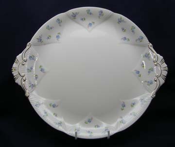 Royal Albert Blue Heaven - Fan Embossed Plate - Cake/Handled