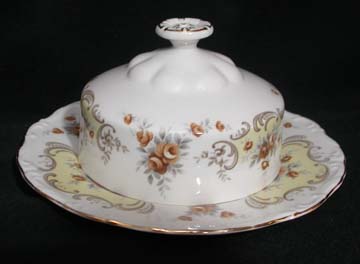 Royal Albert September Song Butter Dish - Covered - Round Base