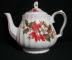 Sadler - Windsor Fine Porcelain Poinsettia And Holly Tea Pot & Lid - Large