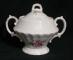Spode Billingsley Rose Sugar Bowl & Lid - Large - Black