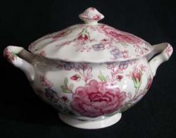 Johnson Brothers Rose Chintz - Pink Sugar Bowl & Lid