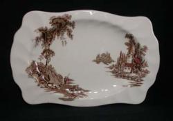 Johnson Brothers The Old Mill - Brown Tray - Sandwich/Large