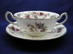 Minton Ancestral S376 Cream Soup & Saucer