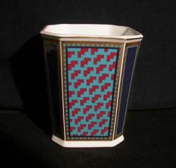 Minton Fair Isle Blue Vase