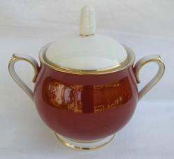 Noritake Ivory And Sienna  7281 Sugar Bowl & Lid