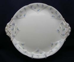 Royal Albert Blue Heaven - Fan Embossed Plate - Cake/Handled