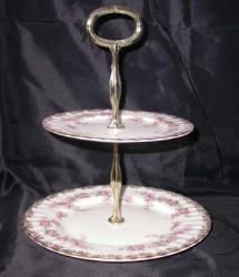 Royal Albert Dimity Rose Plate - Serving/2 Tiered