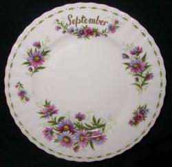 Royal Albert Flower Of The Month Series Plate - Salad - September - Michaelmas Daisy