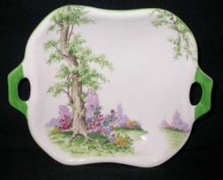 Royal Albert Greenwood Tree - Green Trim Handled Sweet Dish