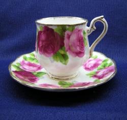 Royal Albert Old English Rose Cup & Saucer - Demitasse