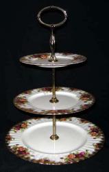 Royal Albert Old Country Roses - Made In England Plate - Serving/3 Tiered