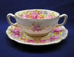 Royal Albert Serena Cream Soup & Saucer Set - Footed
