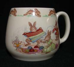 Royal Doulton Bunnykins 6 - Don Mug - Unravelling The Knitting
