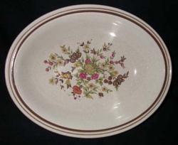 Royal Doulton - Lambethware Gaiety - Brown - LS1014 Vegetable Bowl - Oval