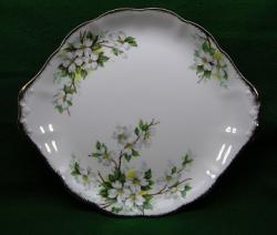 Royal Albert White Dogwood Plate - Cake/Handled