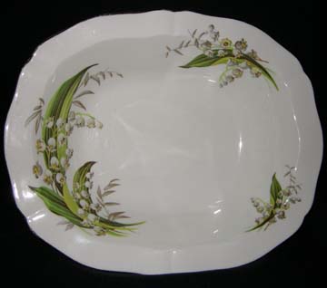 Adderley Lily Of The Valley Vegetable Bowl - Oval