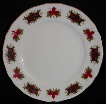 Royal Adderley Maple Leaf Tartan Plate - Dinner