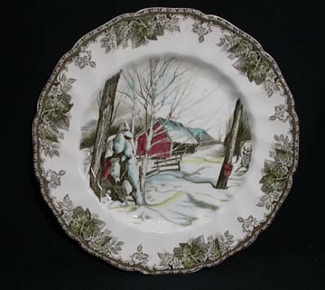 Johnson Brothers The Friendly Village Plate - Bread & Butter - Sugar Maples
