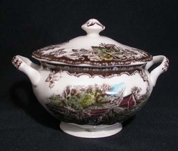 Johnson Brothers The Friendly Village Sugar Bowl & Lid - The Lily Pond