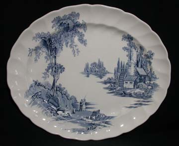 Johnson Brothers The Old Mill - Blue Platter