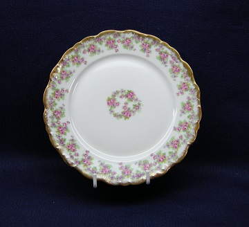 Limoges Bridal Wreath - Scalloped Edge Plate - Bread & Butter