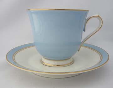 Noritake Ivory And Azure  7279 Cup & Saucer