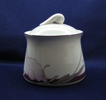 Noritake Plum Orchid  9098 Sugar Bowl & Lid