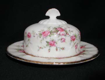 Paragon Victoriana Rose Butter Dish - Covered - Round Base