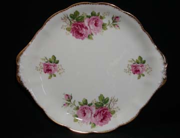 Royal Albert American Beauty Plate - Cake/Handled