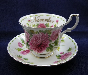Royal Albert Flower Of The Month Series Cup & Saucer - November