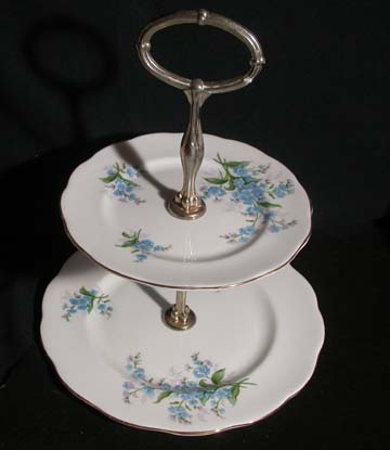 Royal Albert Forget Me Not Plate - Serving/2 Tiered