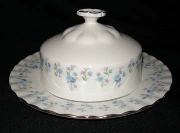 Royal Albert Memory Lane - Made In England Butter Dish - Covered - Round Base