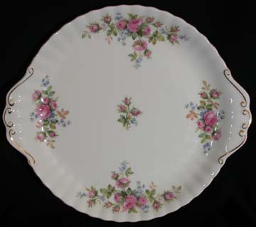 Royal Albert Moss Rose Plate - Cake/Handled
