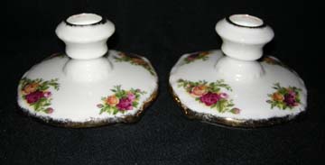 Royal Albert Old Country Roses - Made In England Candle Holder Set