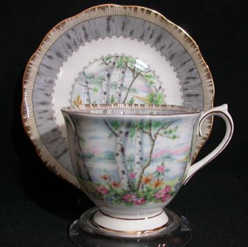 Royal Albert Silver Birch Cup & Saucer 