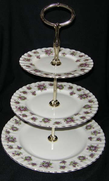 Royal Albert Sweet Violets Plate - Serving/3 Tiered