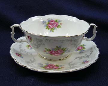 Royal Albert Tranquility Cream Soup & Saucer Set - Footed