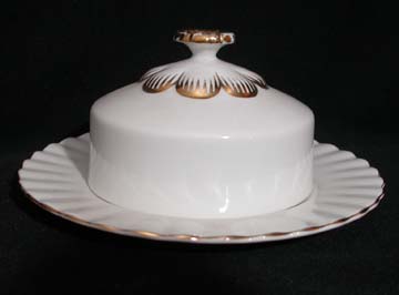 Royal Albert Val Dor Butter Dish - Covered - Round Base