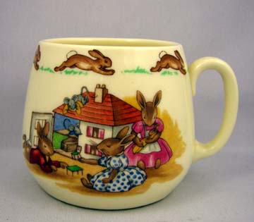 Royal Doulton Bunnykins 35 - Don Mug - The Doll's House/Playing With Doll And Teddy