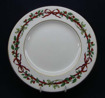 Royal Worcester Holly Ribbons Plate - Salad