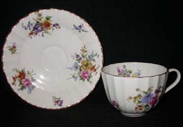 Royal Worcester Roanoke - White Cup & Saucer
