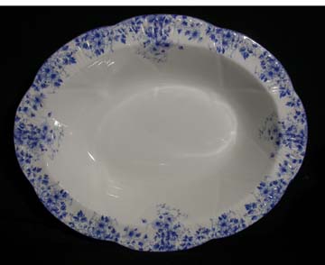 Shelley Dainty Blue Vegetable Bowl - Oval