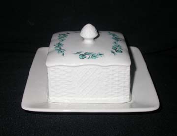 Simpsons Potters Providence Butter Dish - Covered - Square Base
