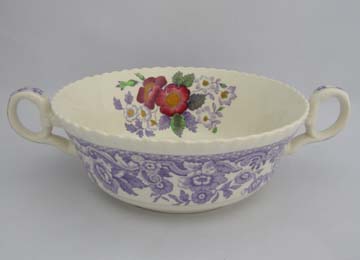 Spode Mayflower Cream Soup Bowl Only - Footed